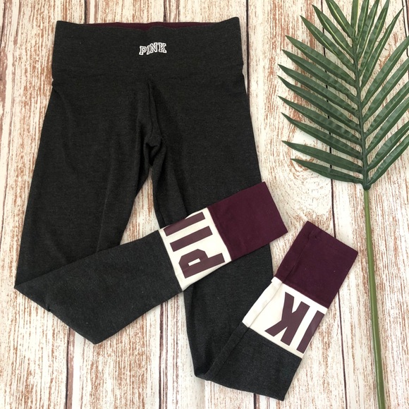 PINK Grey Yoga Leggings Size XS - Picture 4 of 6